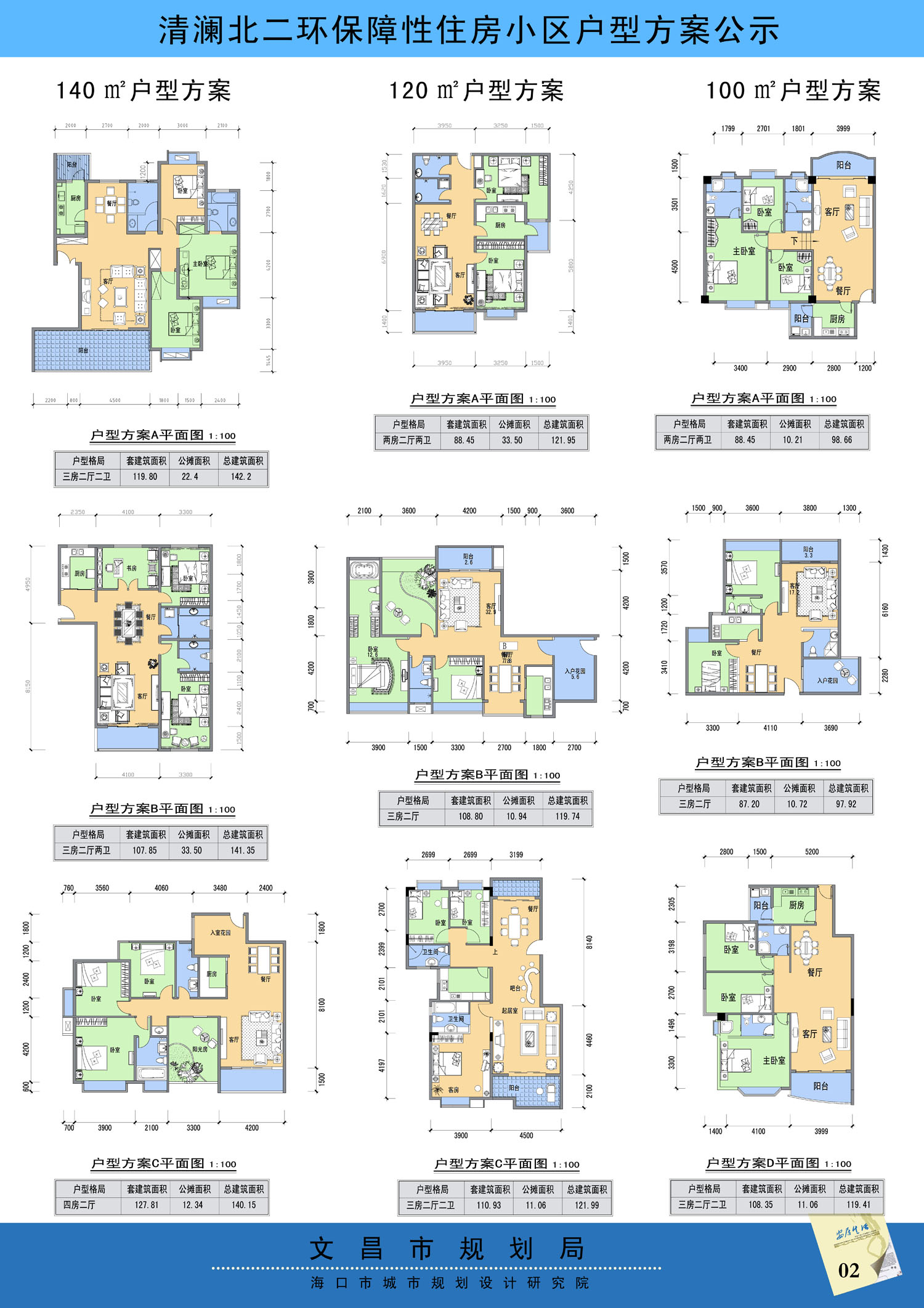 清澜北二环保障性住房小区户型方案公示